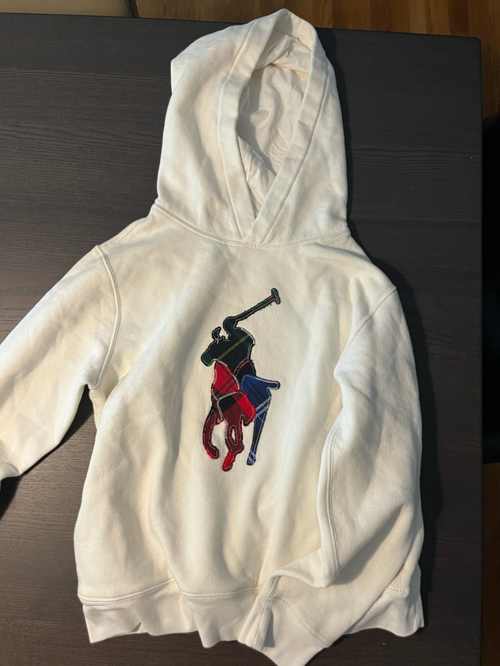 Polo by Ralph Lauren White Sweatshirt with Navy & Yellow Tag